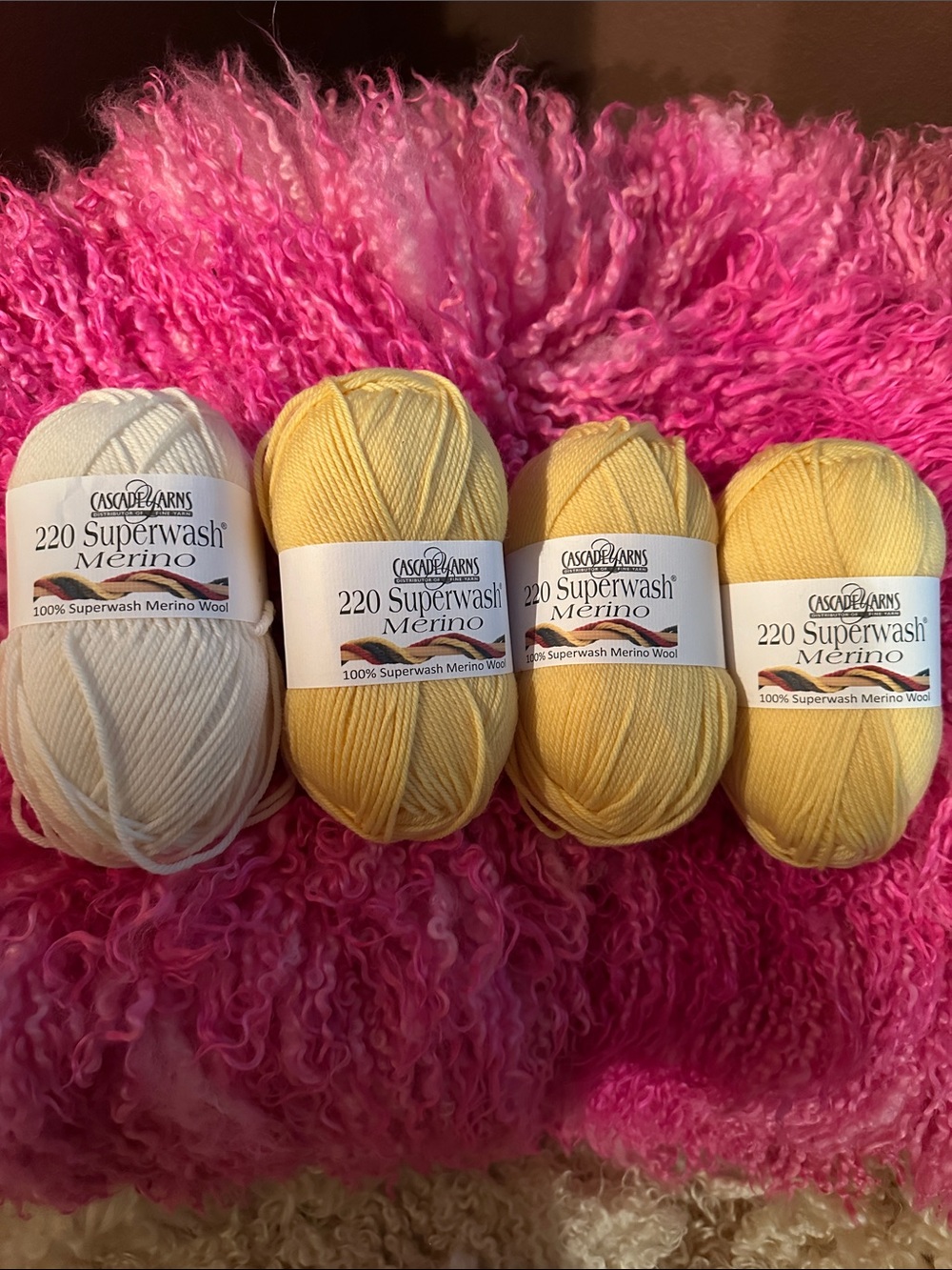 Cascade Yarns 220 Superwash Merino Wool Yarn - Yellow & Cream
